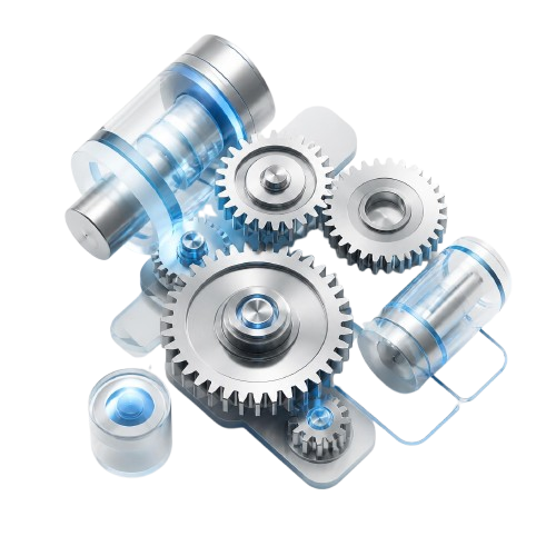 Structure 3D industrielle abstraite